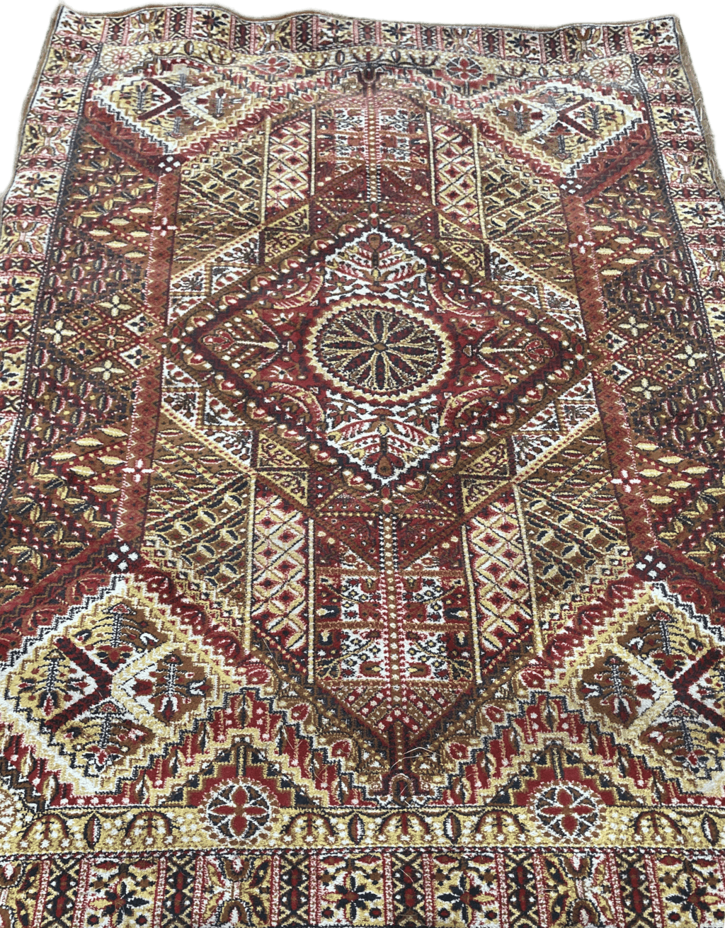 There is a door hidden behind this rug