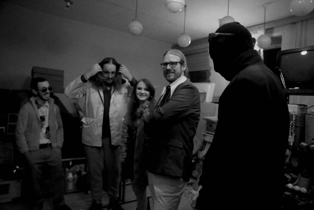 Italian gang posing in the backstage